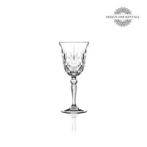 Crystal Cut White Goblet